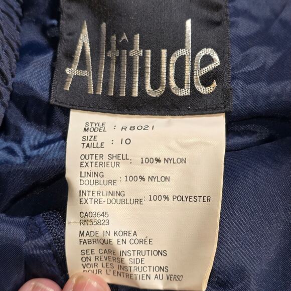 Vintage Altitude Ski Bibs Womens Size 10 Navy Blue Excellent Condition0 - Picture 8 of 10